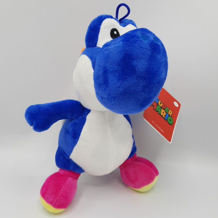Yoshi Blauw - Super Mario - Knuffel - Pluche - 28 cm